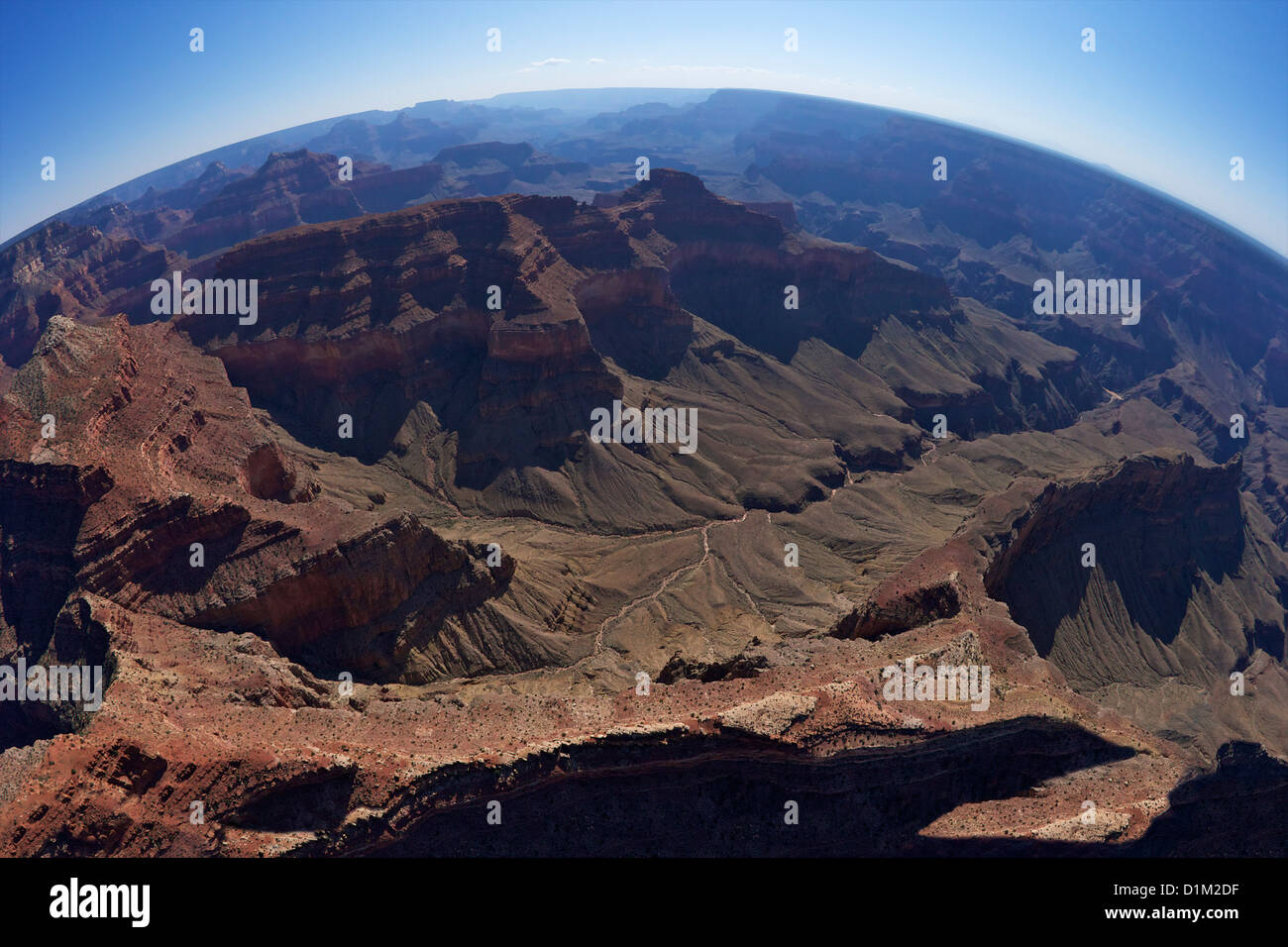Luftbild des Grand Canyon von Papillon Helikopter, Grand Canyon National Park, Arizona, USA Stockfoto