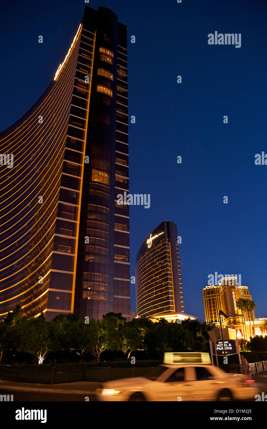 Encore Wynn und Palazzo Hotel, Las Vegas, Nevada, USA Stockfoto