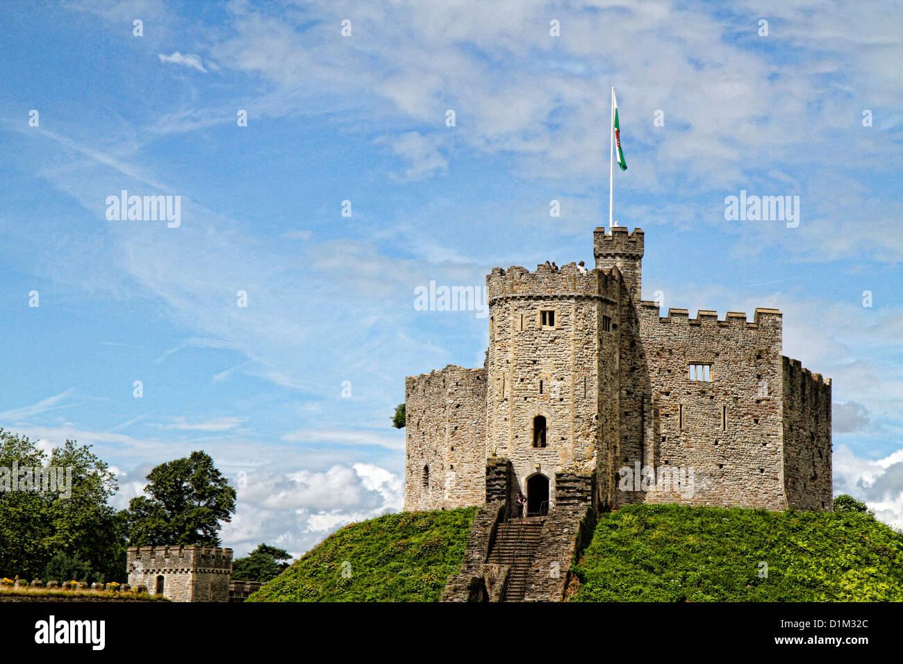 Cardiff Castle keep, Cardiff, Wales, UK Stockfoto