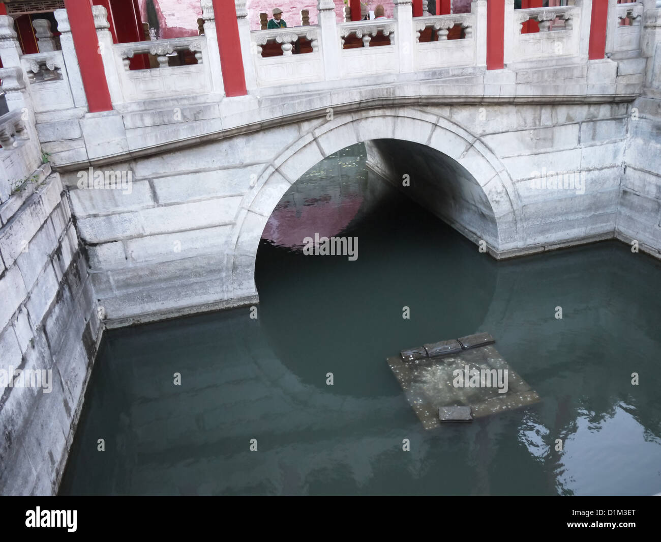 kleiner Teich Brücke chinesischen kaiserlichen Garten verbotene Stadt Stockfoto
