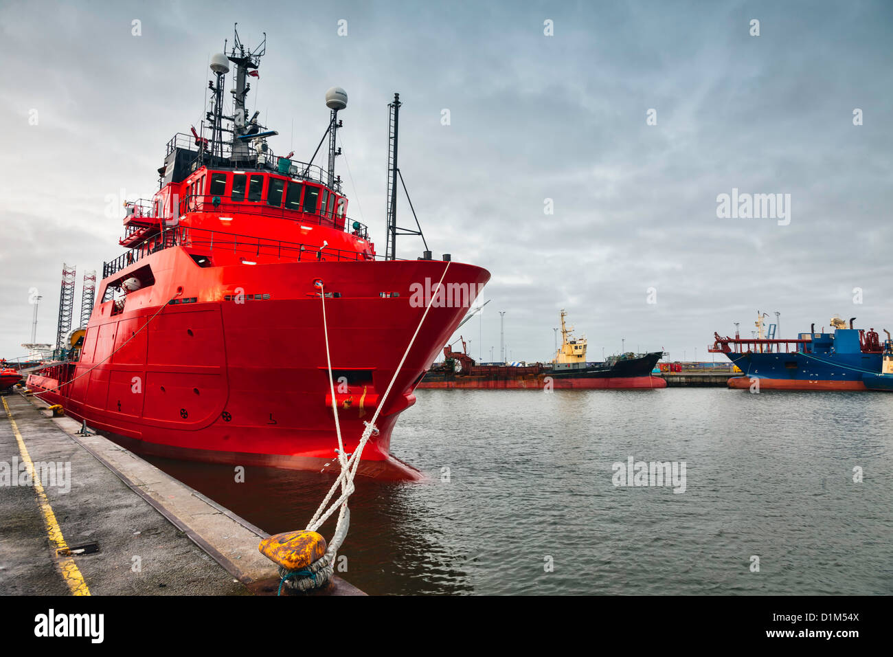 Offshore-Hafen in Esbjerg, Dänemark Stockfoto