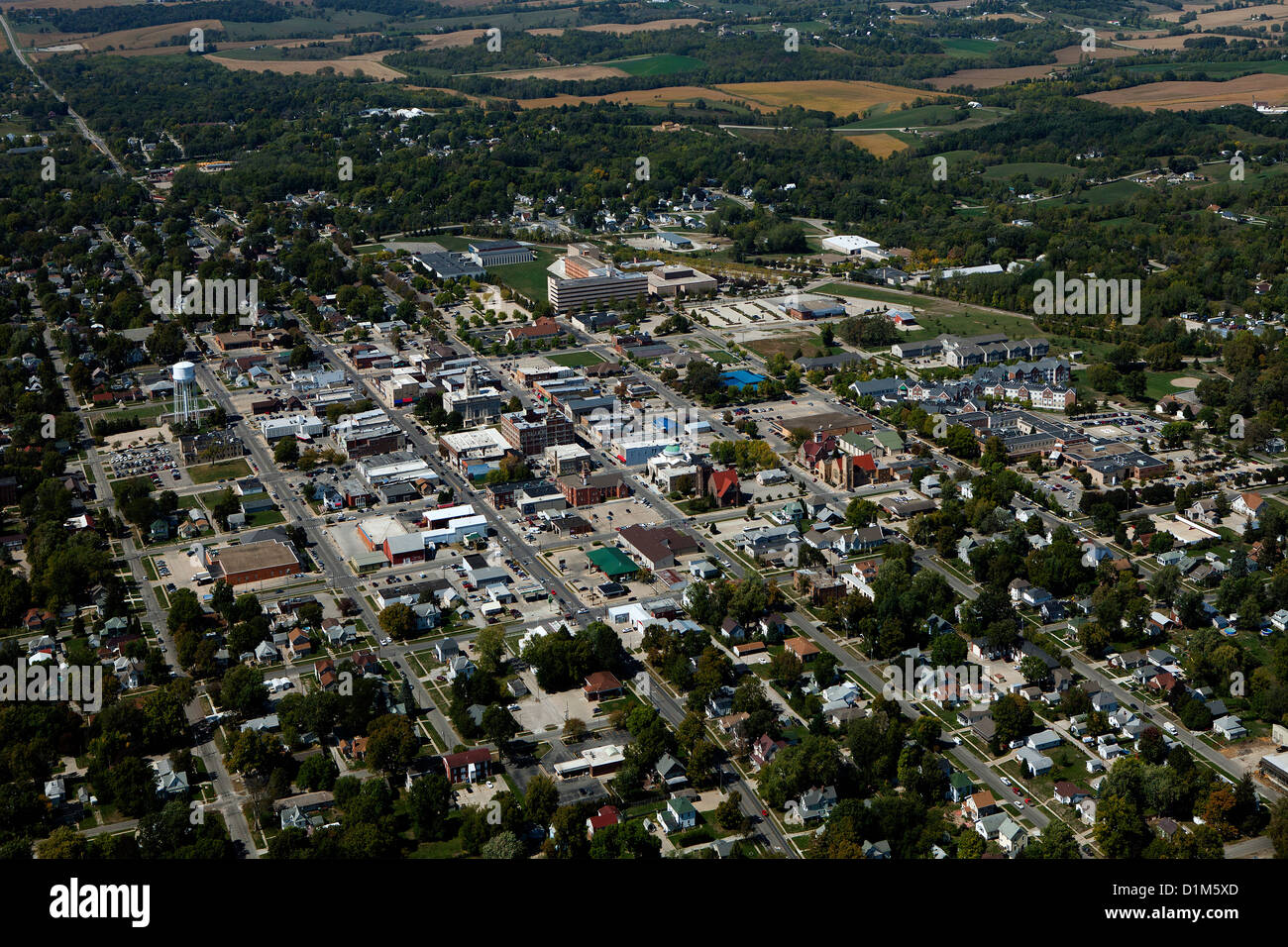 Luftaufnahme Newton, Iowa Stockfoto