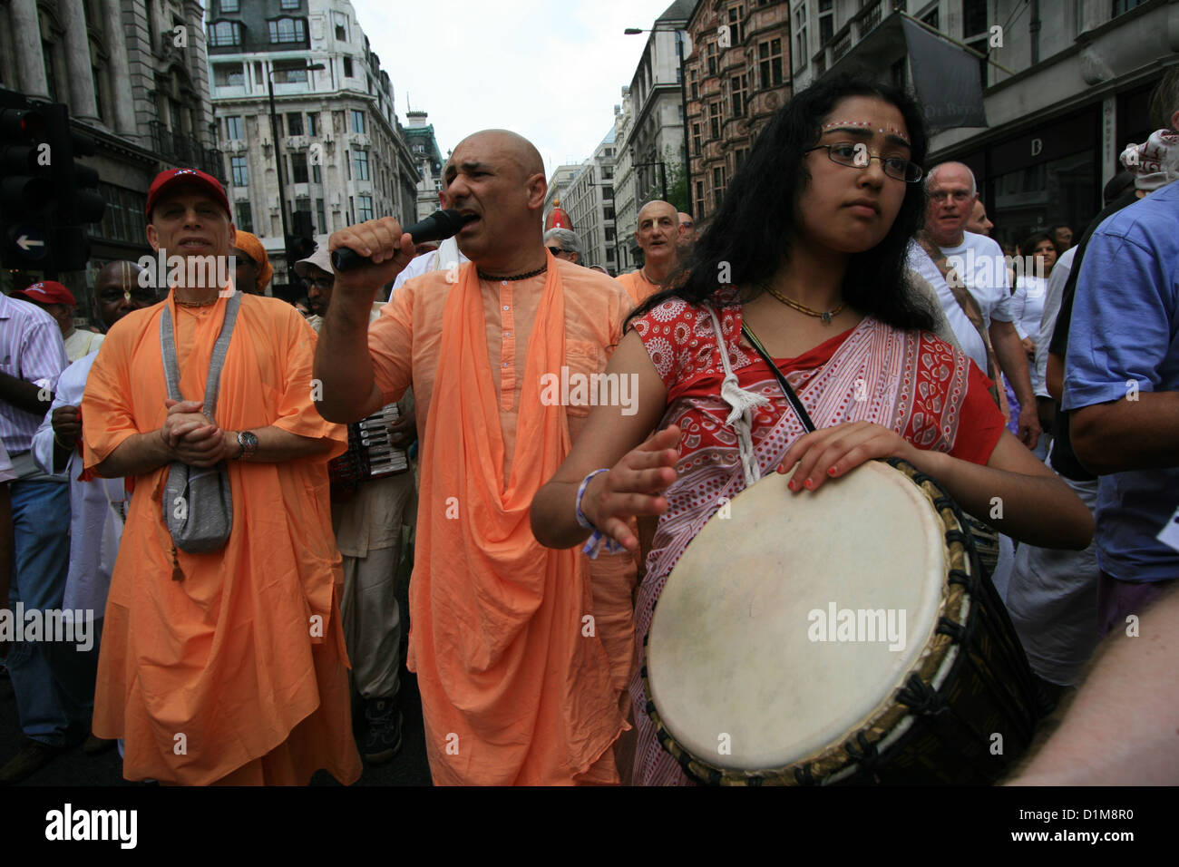 Hare-Krishna-Anhänger Chariot Festival Ratha Yatra Stockfoto