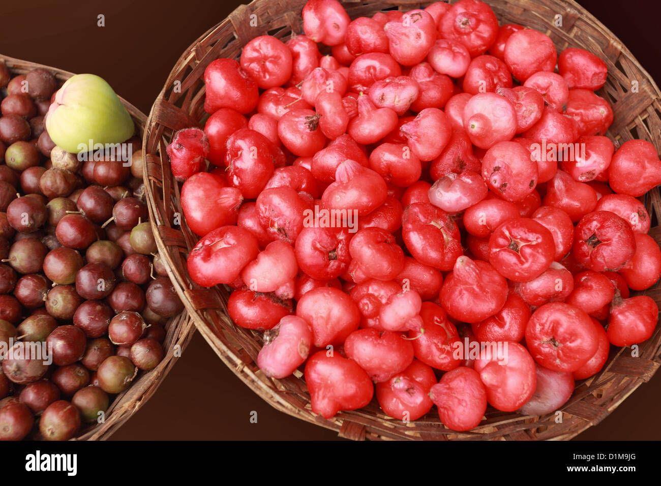 Obst in Margao Markt, Liebe apple Stockfoto