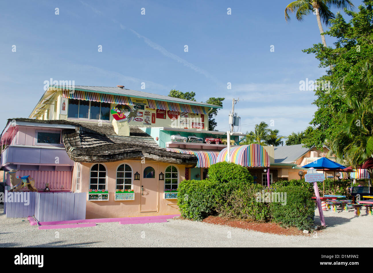 Captiva Island Florida am Golf von Mexiko ist ein beliebtes Touristenziel mit Restaurants, Strände und Schale sammeln Stockfoto