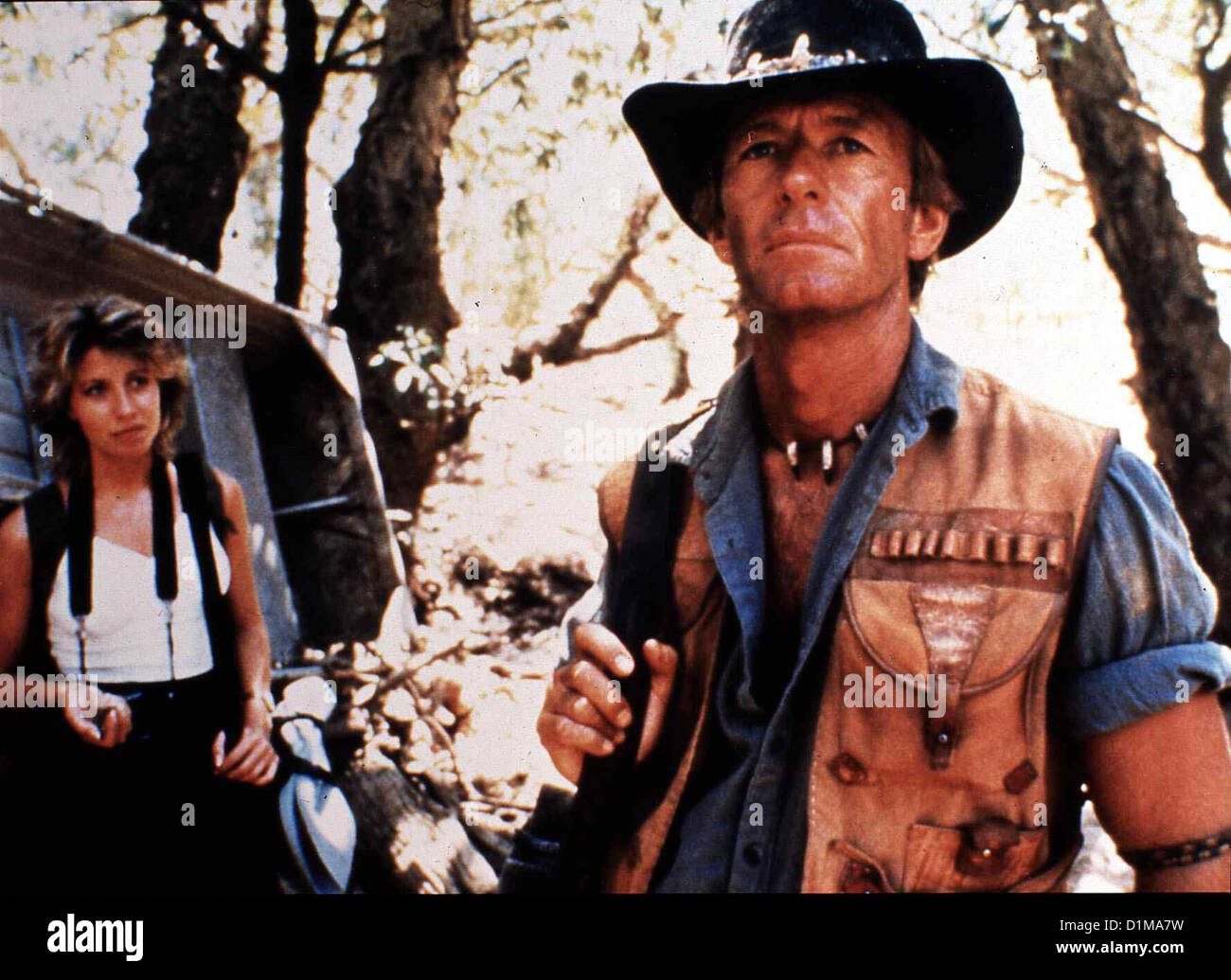Crocodile Dundee - Ein Krokodil Zum Kuessen Crocodile Dundee Linda Kozlowski, Paul Hogan Reporterin Sue Charlton (Linda Stockfoto