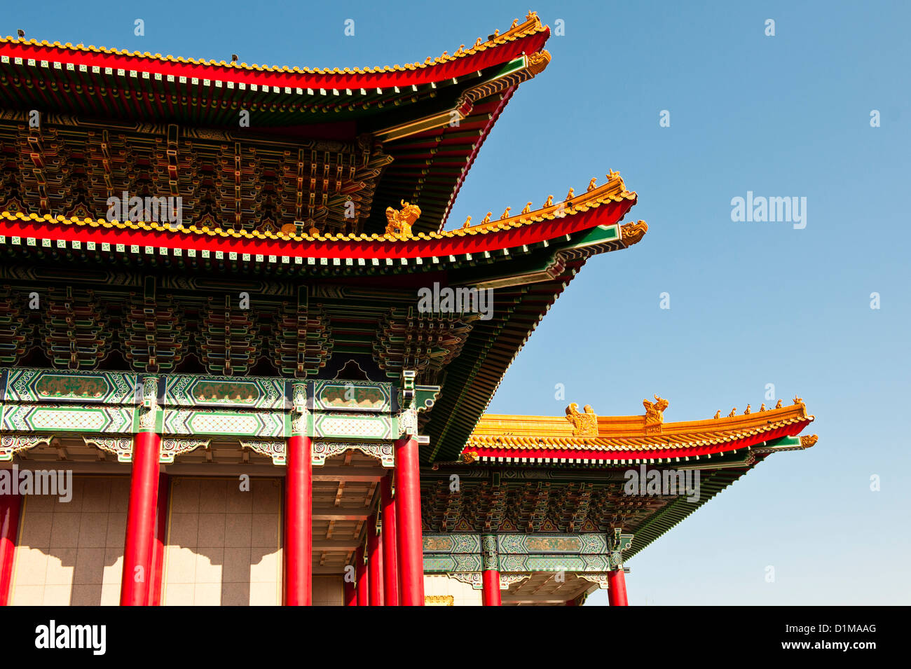 Dach-Detail, National Theater, Taipei Stockfoto