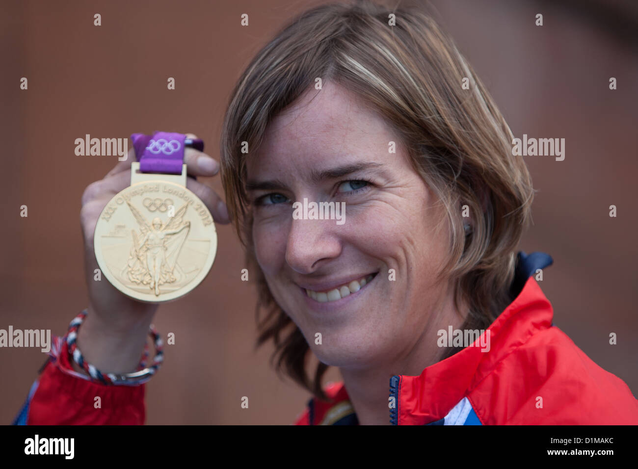 Katherine Grainger, schottische Goldmedaillengewinner Olympier, zum Rudern, bei den Olympischen Spielen 2012 in London. Stockfoto