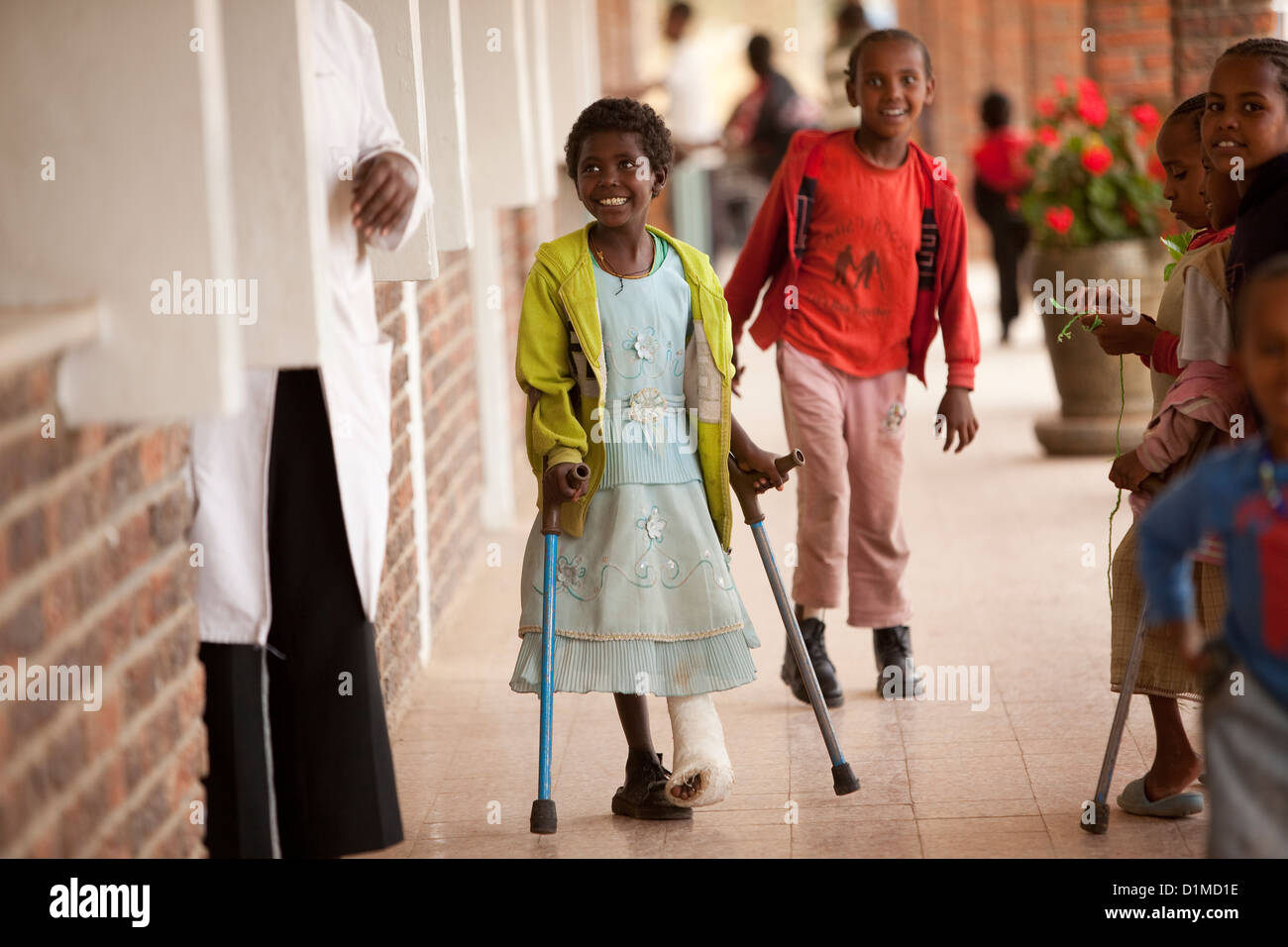 Die Cheshire-Stiftung hat ein Rehabilitationszentrum für Menschen mit Behinderungen außerhalb von Addis Abeba, Äthiopien. Stockfoto