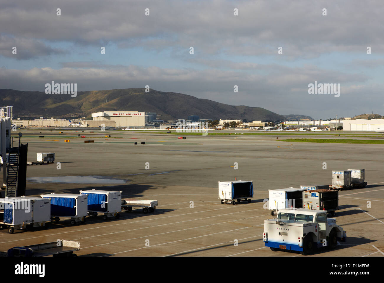 United Airlines-Abschnitt von San Francisco International Airport Kalifornien Vereinigte Staaten Stockfoto