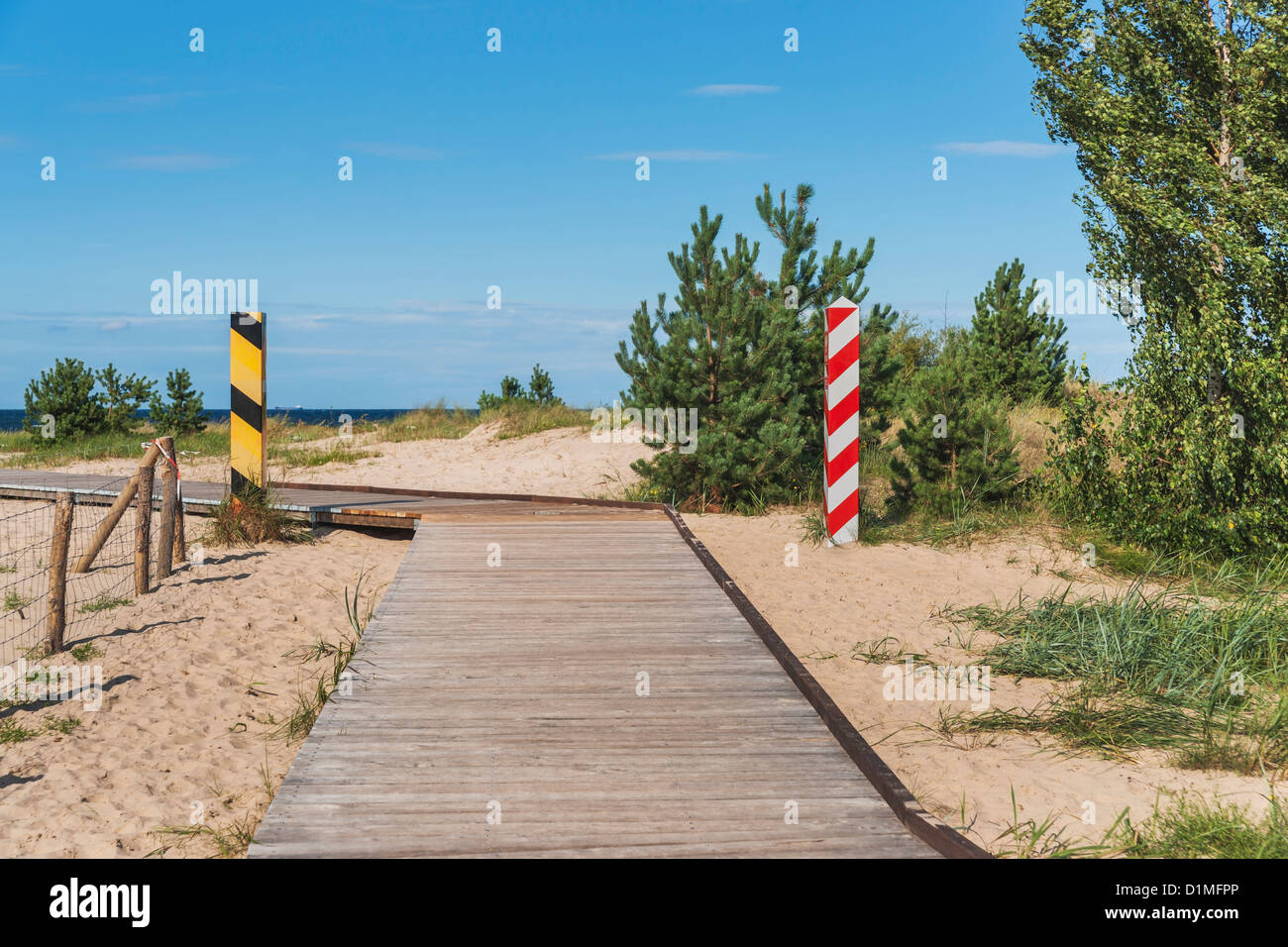 Insel Usedom, Grenze Ahlbeck, Swinemünde, Polen in Europa Stockfoto