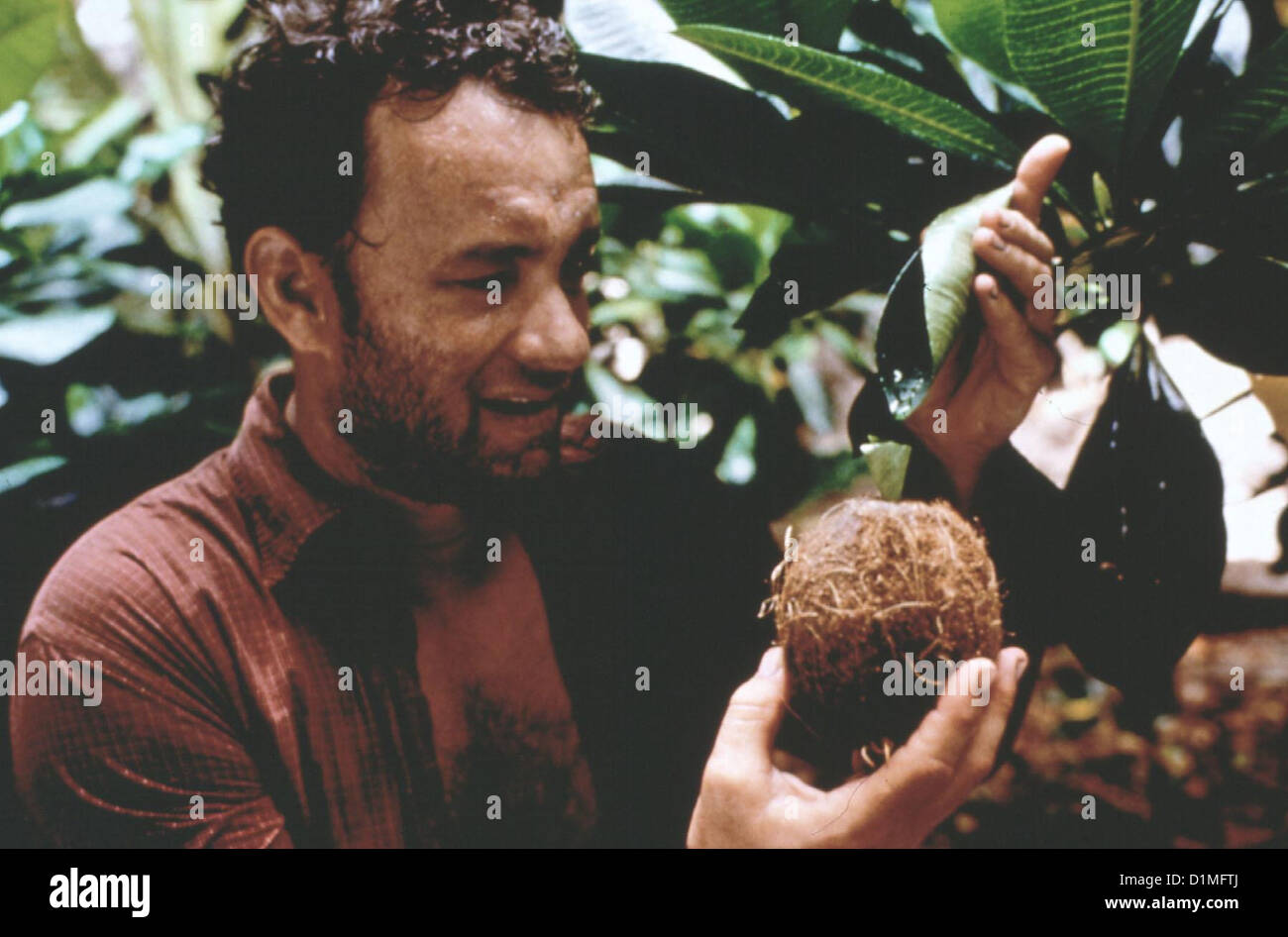 Verschollen Cast Away Tom Hanks Chuck Noland (Tom Hanks) *** lokalen Caption *** 2000 UIP Stockfoto
