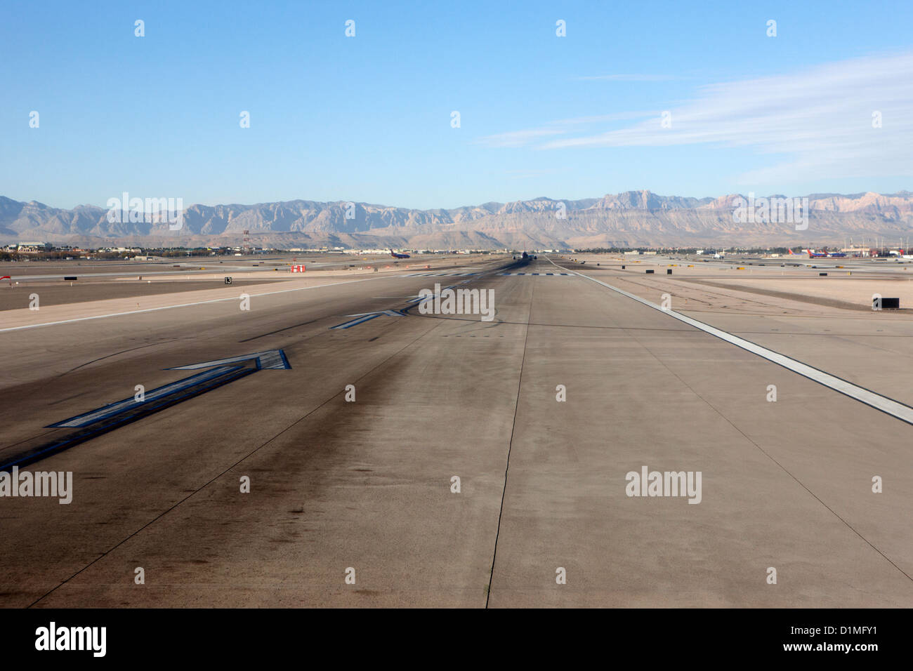 Blick über den Laufsteg am McCarran International Airport Las Vegas Nevada, USA Stockfoto