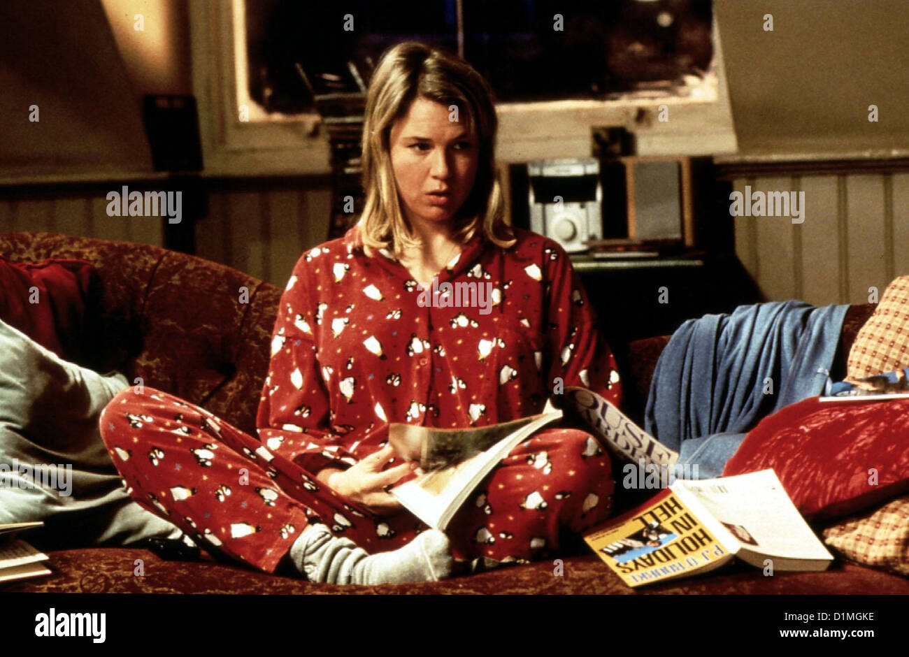 Schokolade Zum Fruehstueck Bridget Jones Diary Renee Zellweger Bridget Jones (Renee Zellweger) Wacht bin Neujahrs-Morgen auf Stockfoto