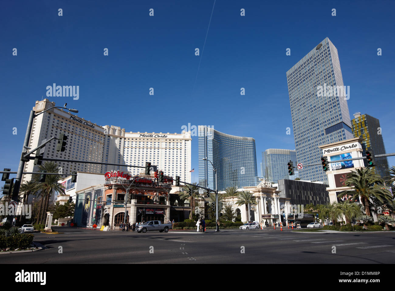 das monte carlo Hotel and Casino in Las Vegas Boulevard South Nevada USA Stockfoto