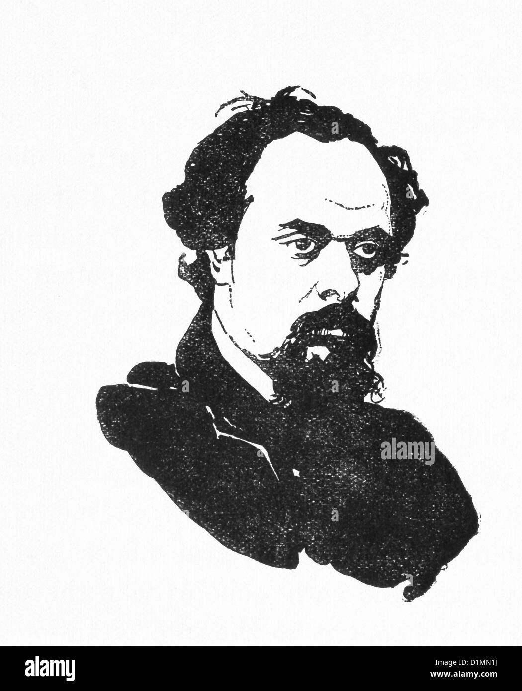 Dante Gabriel Rossetti (1828-1882) war ein englischer Dichter, Illustrator, Maler und Übersetzer. Stockfoto