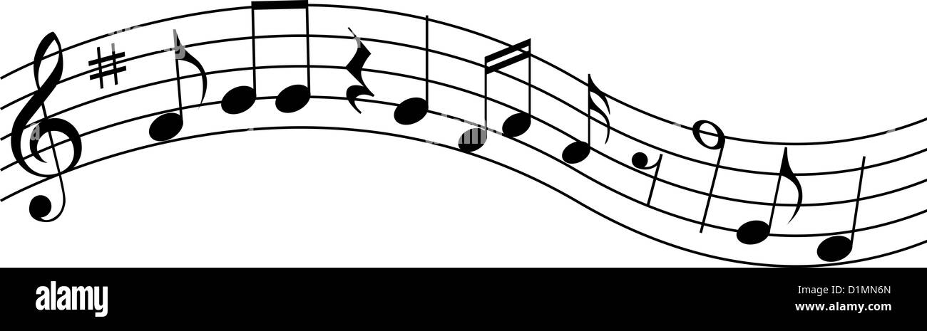 Musiknoten Stockfoto