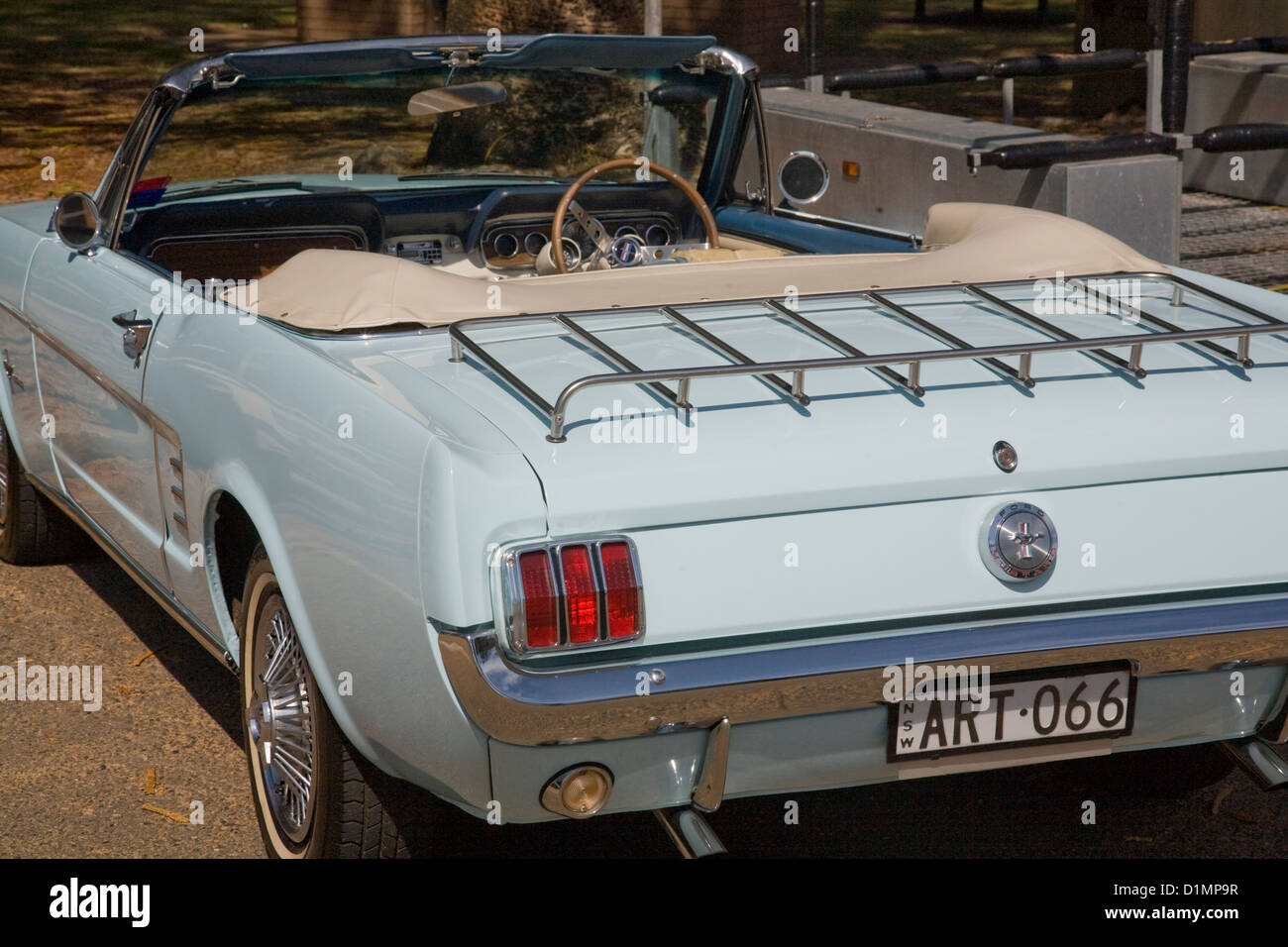 Ford Mustang Cabriolet in newport Beach, sydney, australien, geparkt Stockfoto