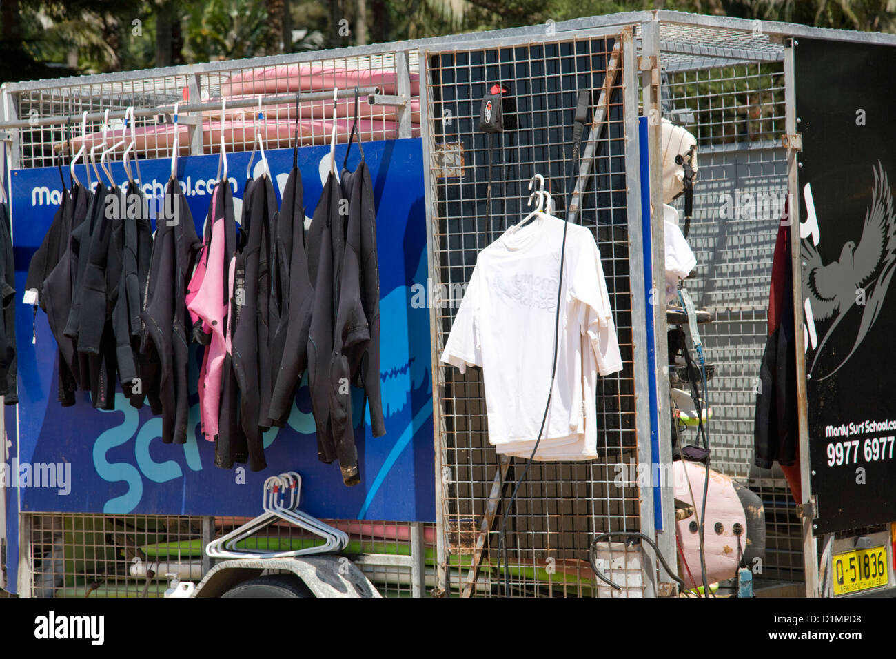 nass und trocken Anzüge trocknen, Palm Beach, sydney Stockfoto