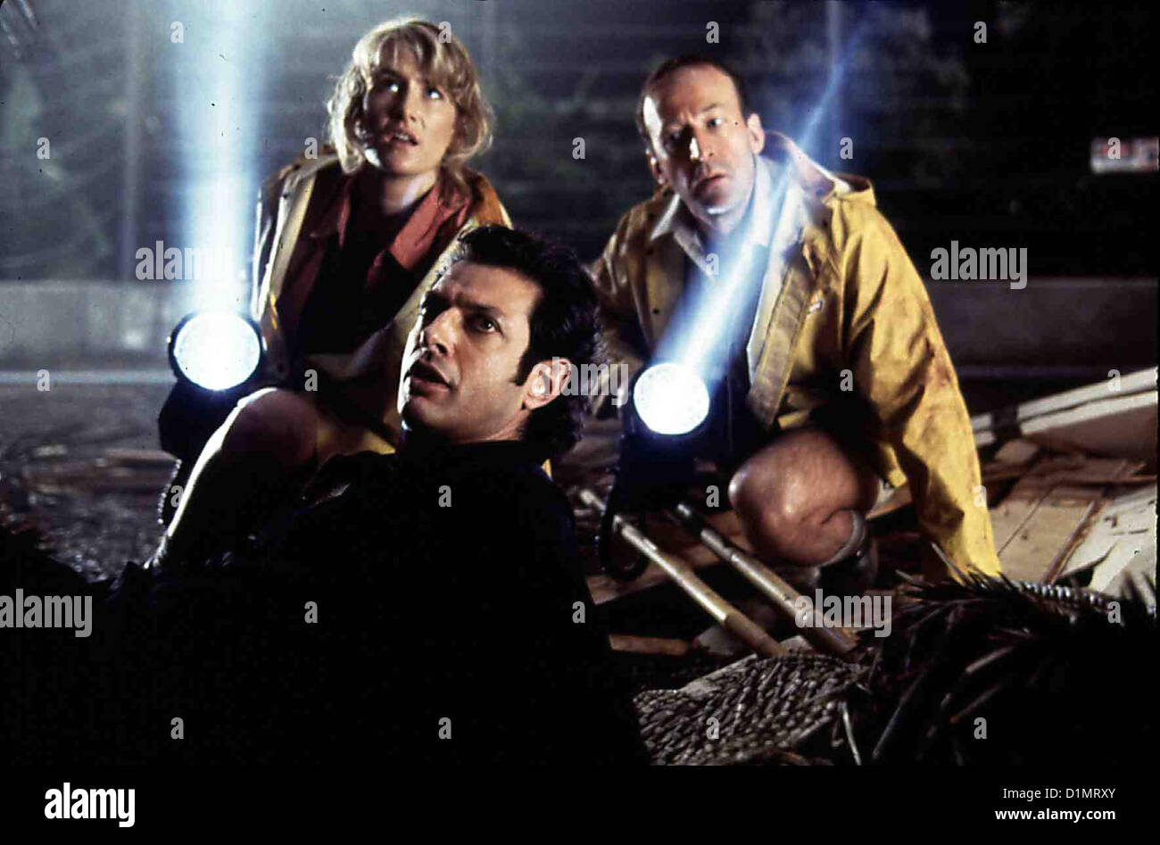 Jurassic Park Jurassic Park - Hr Laura Dern, Jeff Goldblum, Bob Peck Dr. Ellie Sattler (Laura Dern), Dr. Malcom (Jeff Stockfoto