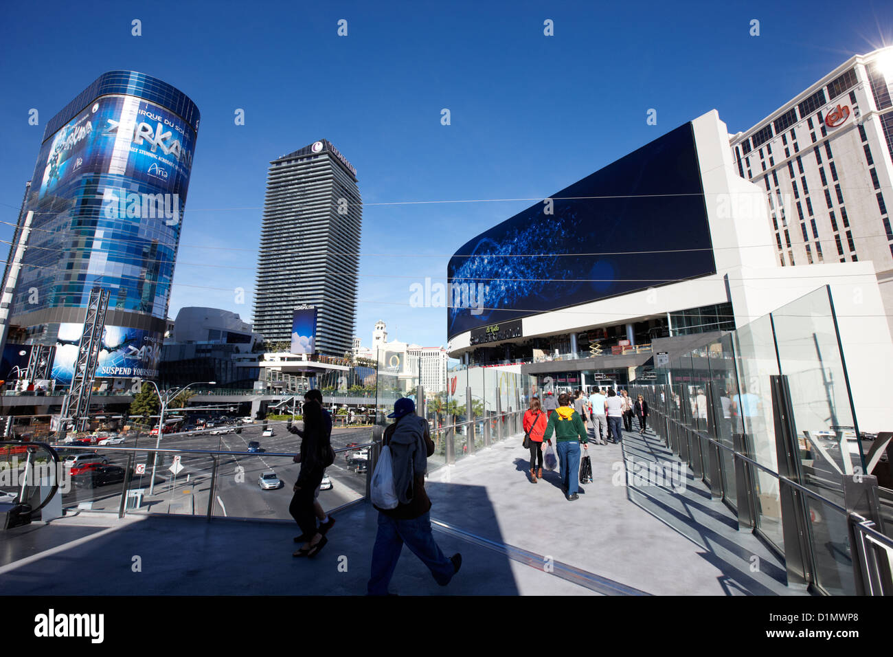 Baumkronenpfad in Harmon Ave am Las Vegas Boulevard Nevada USA Stockfoto