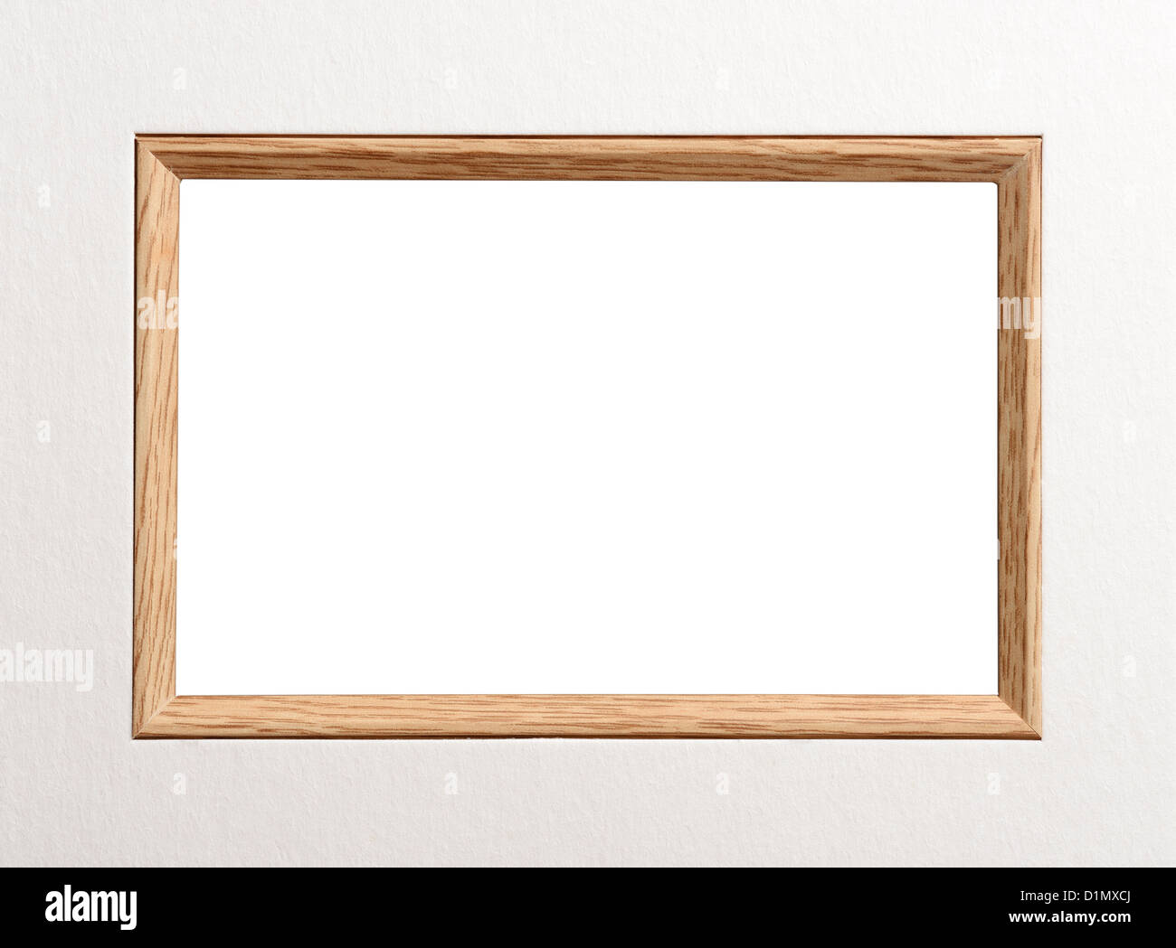 Frame-Fenster aus Holz Bild Stockfoto