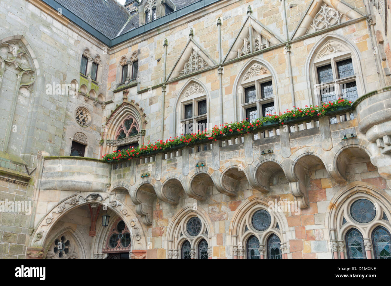 Teil der mittelalterlichen Burg in Bad Bentheim, Deutschland Stockfoto