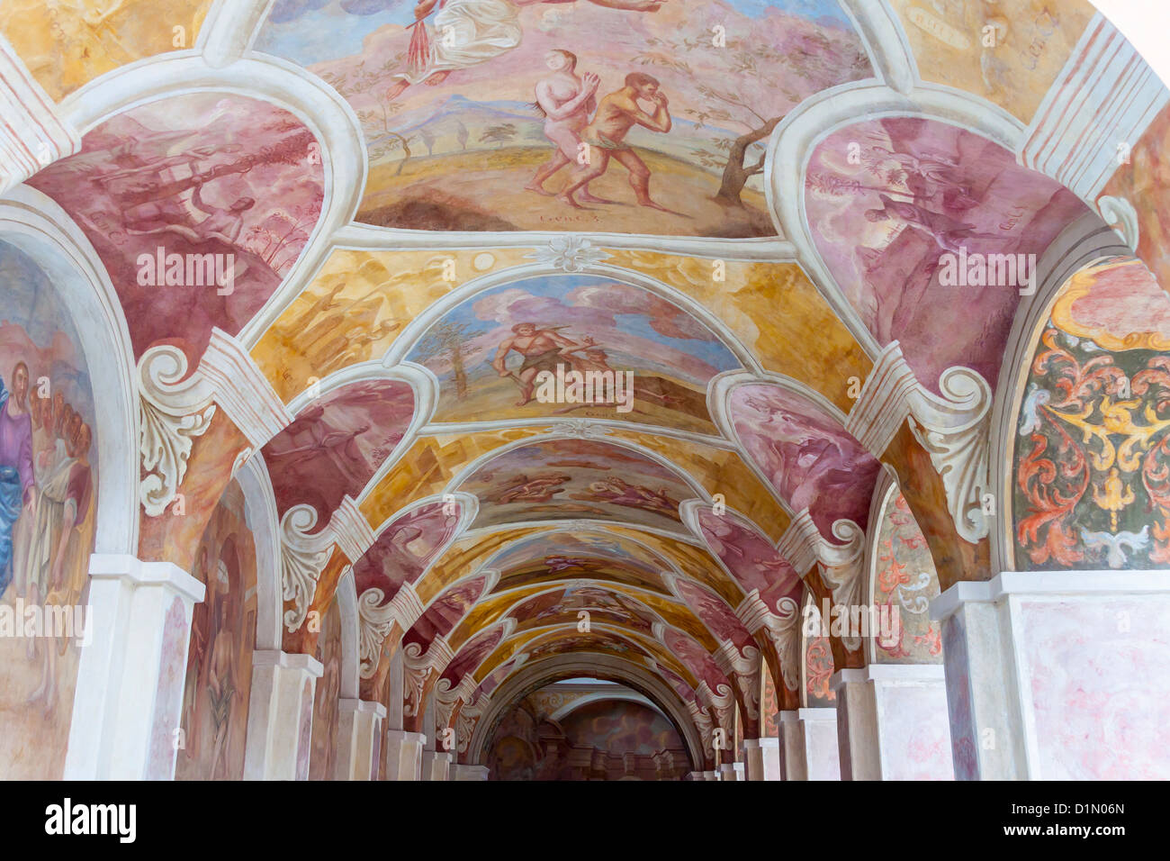 Blick auf alten bunten Polychromie - heilige Lipka, Polen. Stockfoto