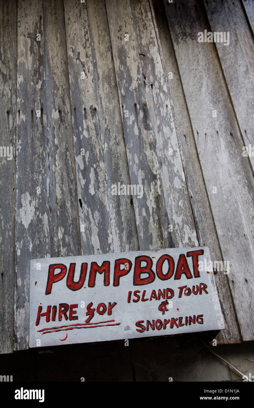 Pumpboat mieten für Inseltouren, El Nido Stockfoto