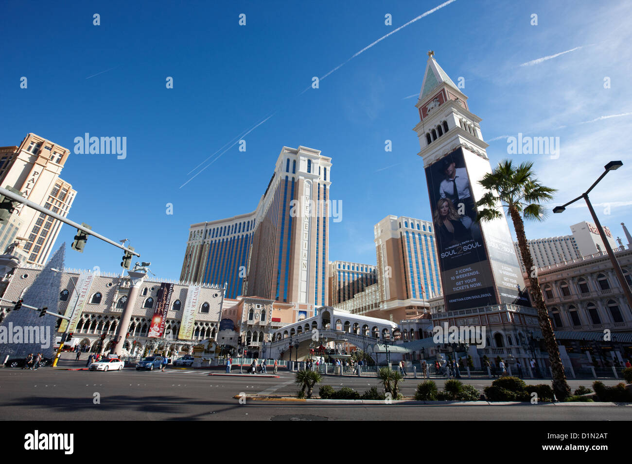 Das venezianische Luxus Hotel Resort Casino Las Vegas Nevada, USA Stockfoto