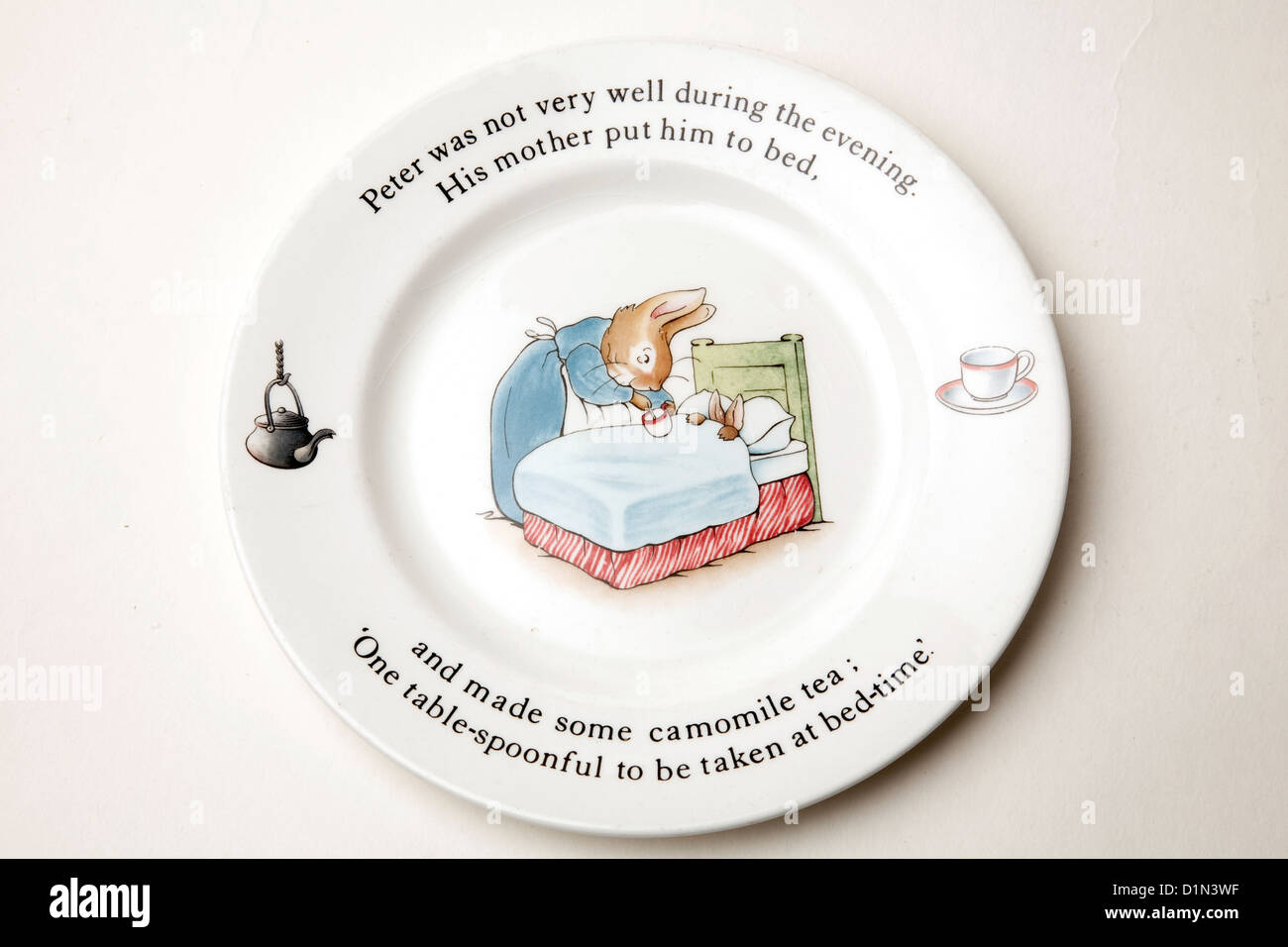 Wedgwood Peter Rabbit Kindergarten Platte. Stockfoto