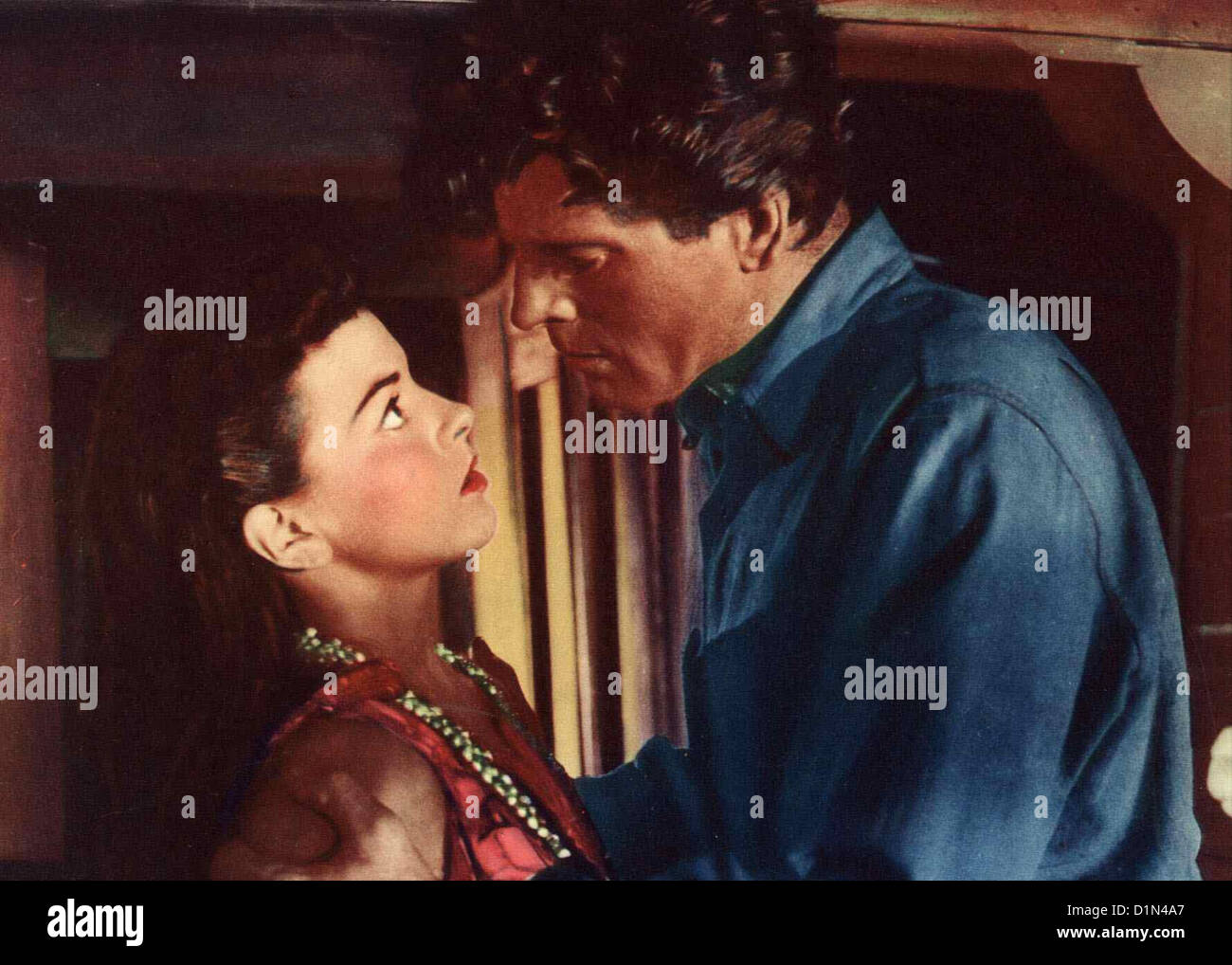 Weisser Nationalsozialist über Tonga His Majesty O' Keefe Joan Rice, Burt Lancaster Draufgaenger David O'Keefe (Burt Lancaster) wird Stockfoto