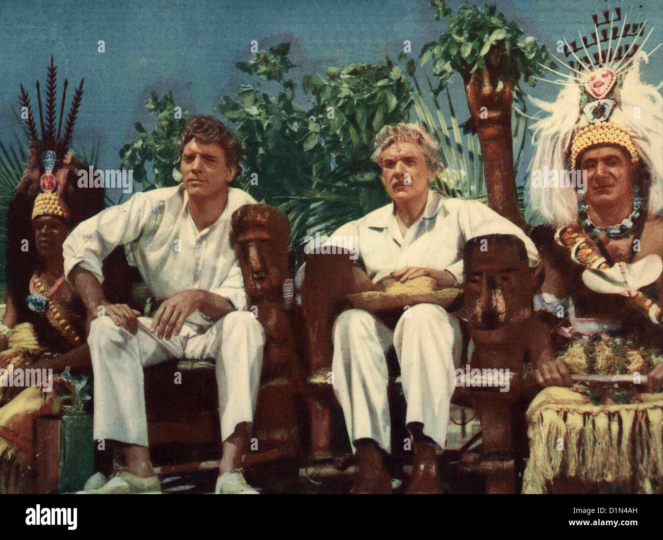 Weisser Nationalsozialist über Tonga His Majesty O' Keefe Burt Lancaster, Andre Morell O'Keefe (Burt Lancaster) Wird von den Stockfoto
