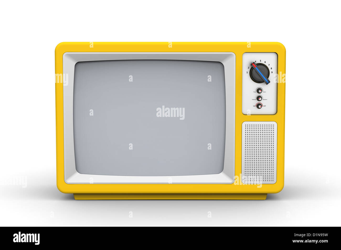 3D-Modell des Vintage Fernsehen Stockfoto