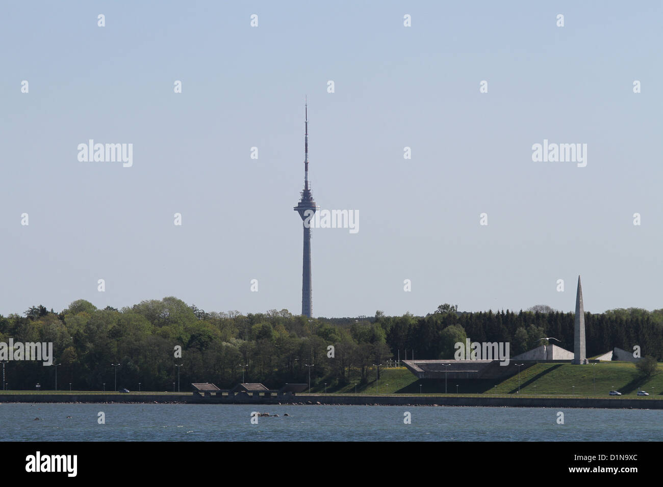 Fernsehturm im Stadtteil Pirita von Tallinn Stockfoto