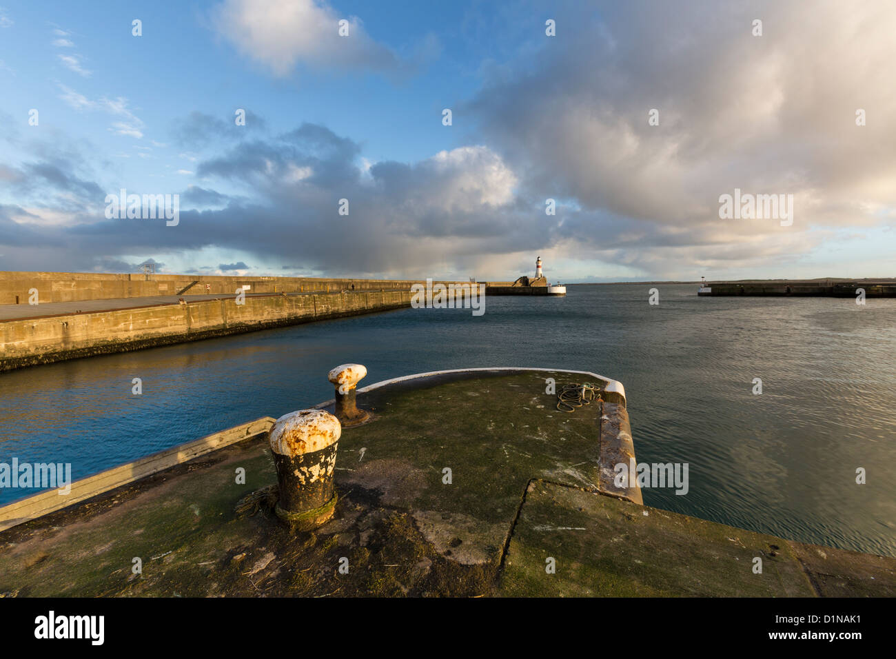 Fraserburgh Hafen verlassen Stockfoto