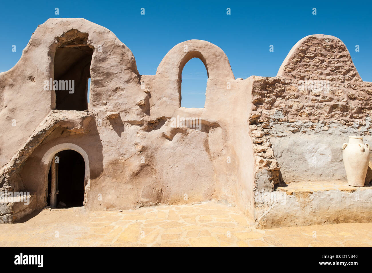 Südlich von Tunesien, Tataouine, das Ksar Hadada befestigten alten Berber Getreidespeicher Stockfoto