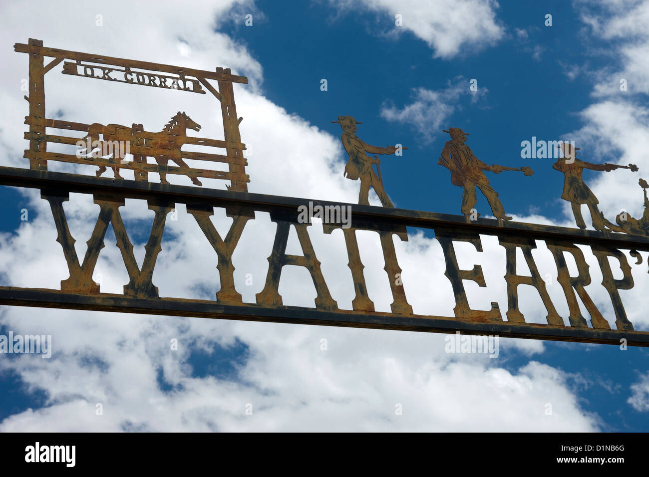 WYATT EARP ZEICHEN GRABSTEIN COCHISE COUNTY ARIZONA USA Stockfoto
