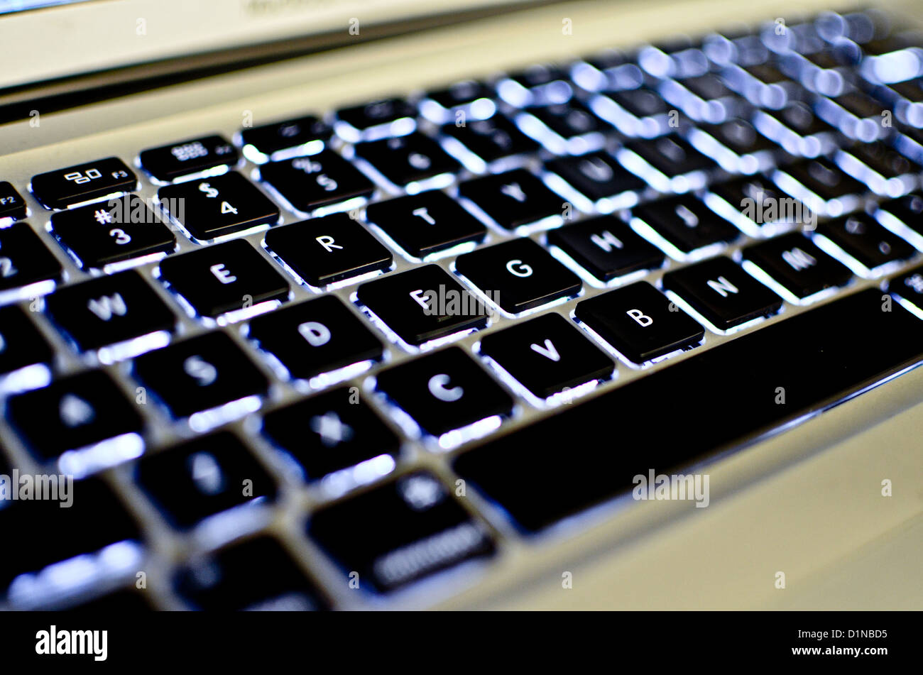 Apple Laptop-Tastatur Stockfoto