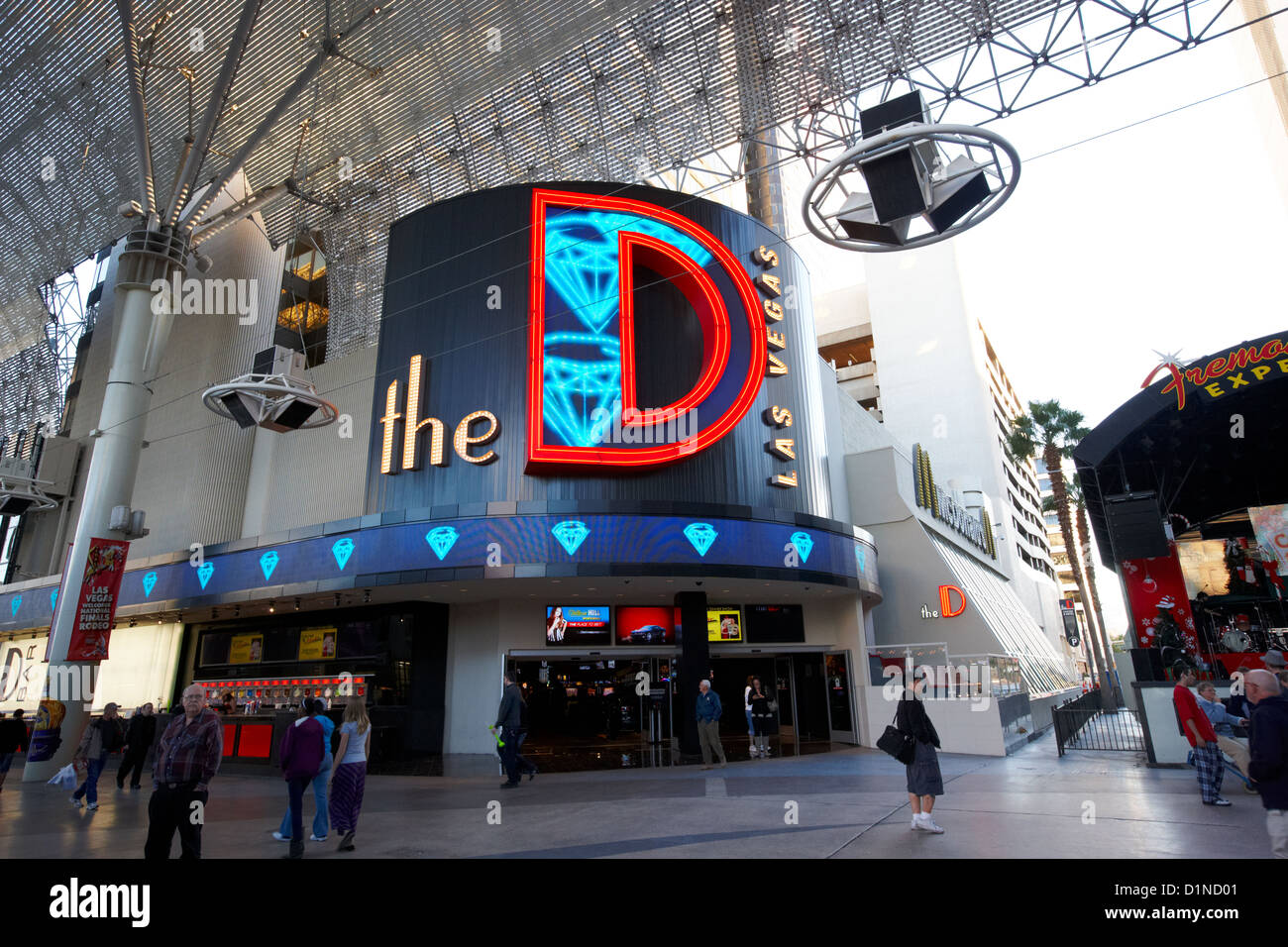 die D Las Vegas Casino Hotel Freemont Street Nevada USA Stockfoto