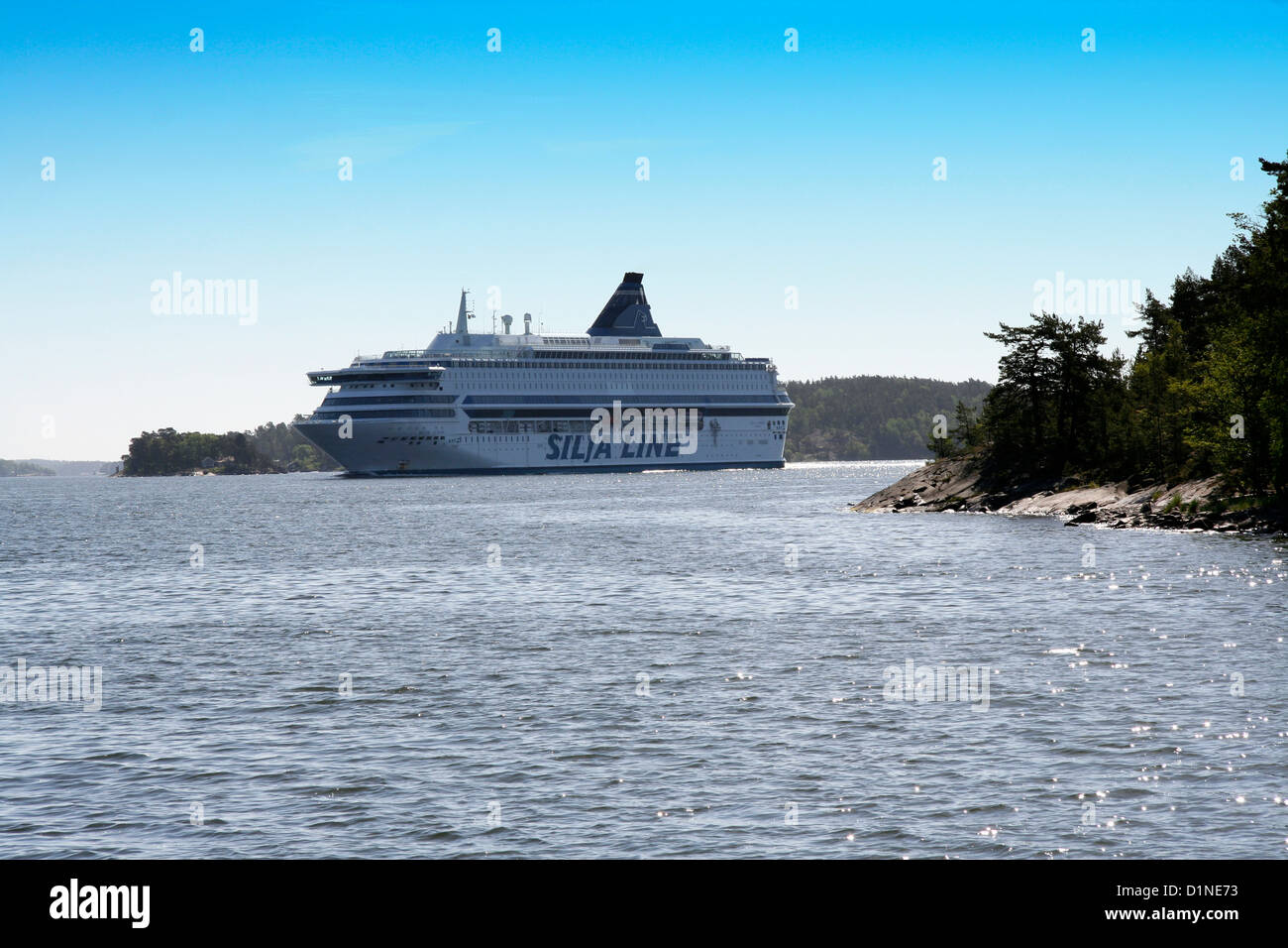 Silja Line Kreuzfahrtschiff auf dem Meer Stockfoto