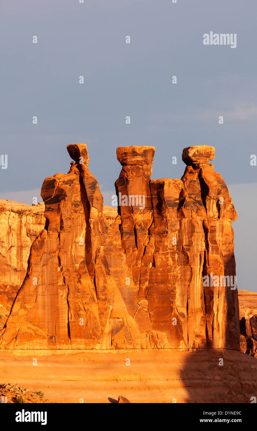 Die drei Schwätzer, Arches NP, Utah, USA Stockfoto