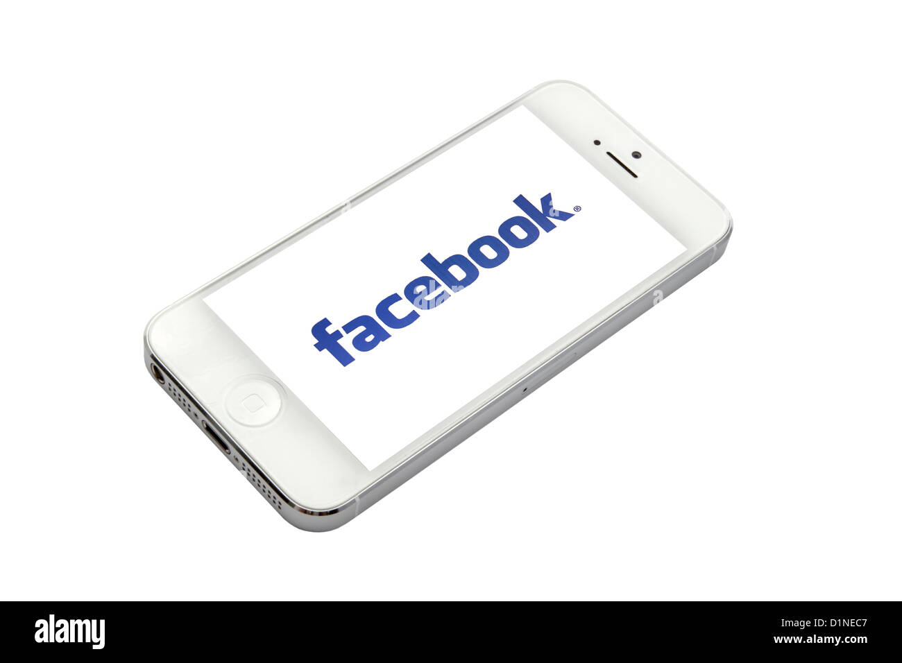 Facebook Logo auf dem Bildschirm des iPhone Stockfoto