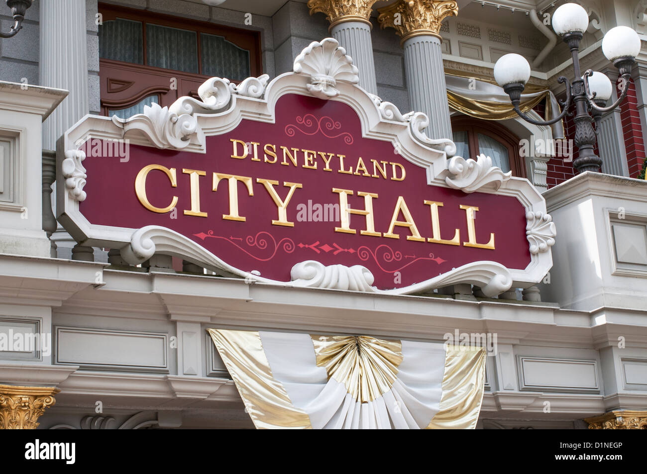 Disneyland Park Paris Frankreich - Rathaus Stockfoto