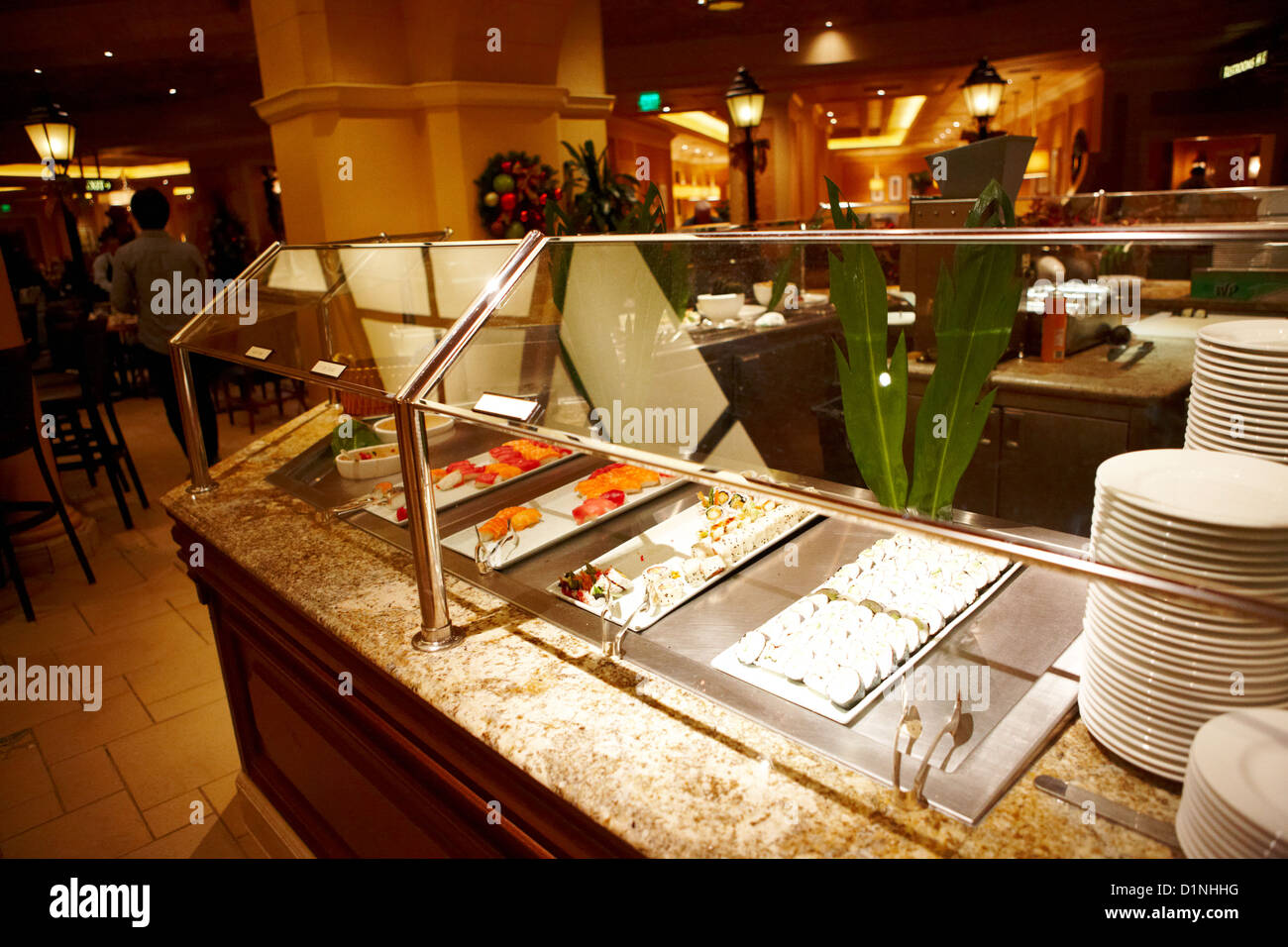 Sushi-Bar am Buffet im Bellagio Hotel and Casino Las Vegas Nevada, USA  Stockfotografie - Alamy