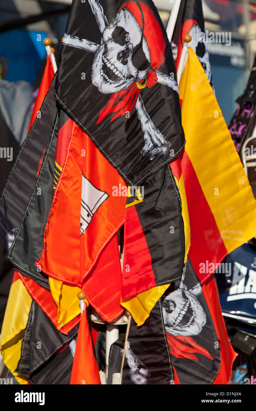 Schwarze Fahnen Stockfoto