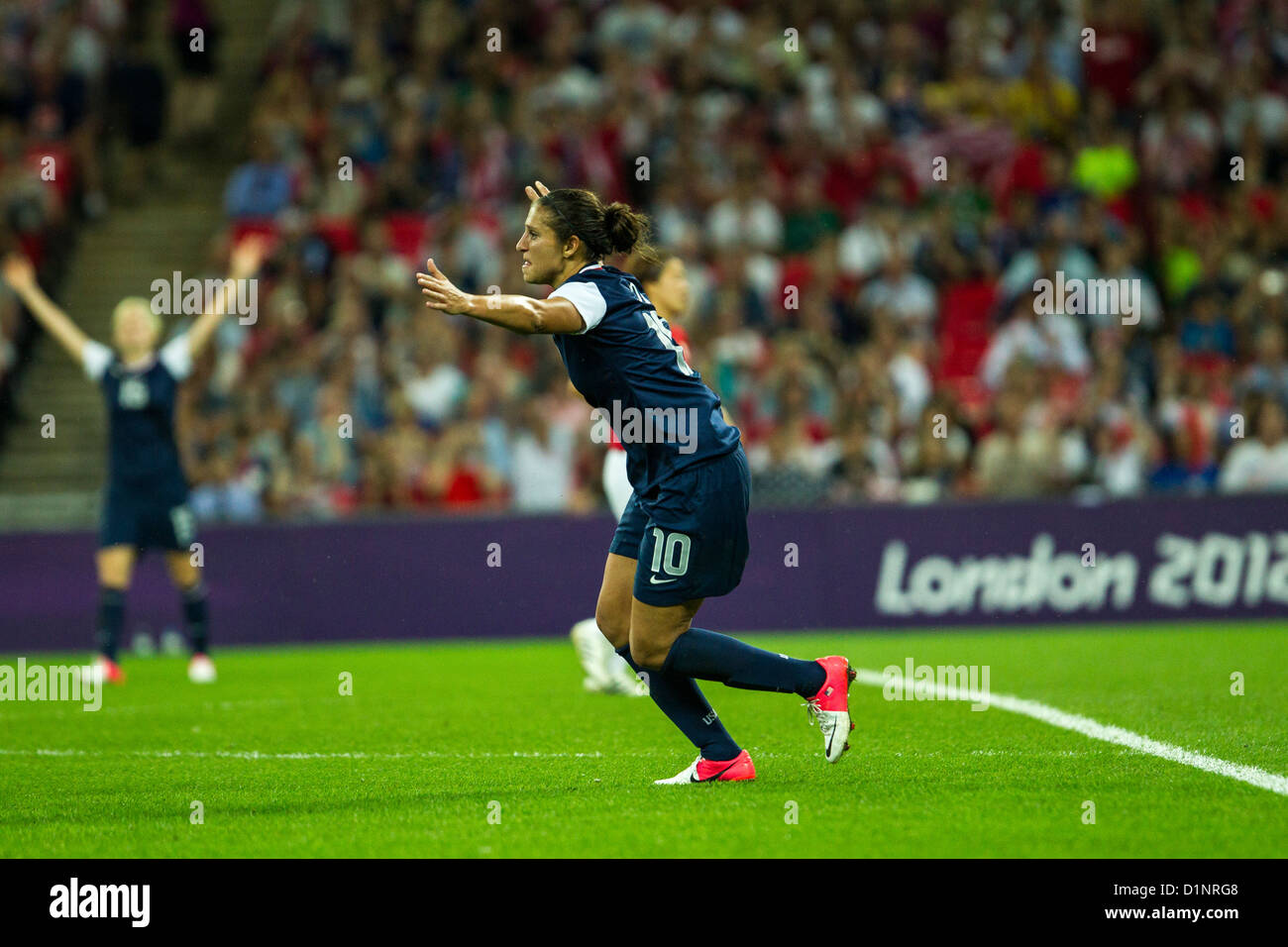 Carli Lloyd (USA)-10 - USA gewinnt gold über Japan im Frauen Fußball (Fußball) bei den Olympischen Sommerspielen 2012 in London Stockfoto