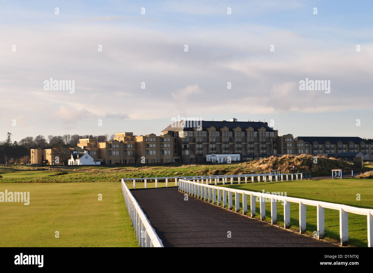 St Andrews Old Course Hotel aus alten Kurs Gold-Kurs Stockfoto