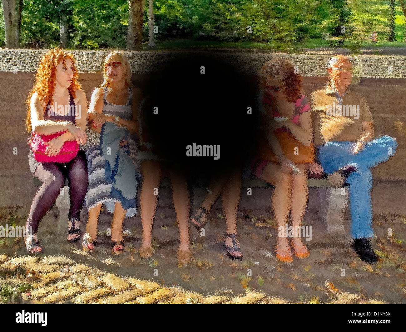 Nonexudative altersbedingte Makula-Degeneration ist gekennzeichnet durch einen allmählichen Verlust des zentralen Sehens Stockfoto