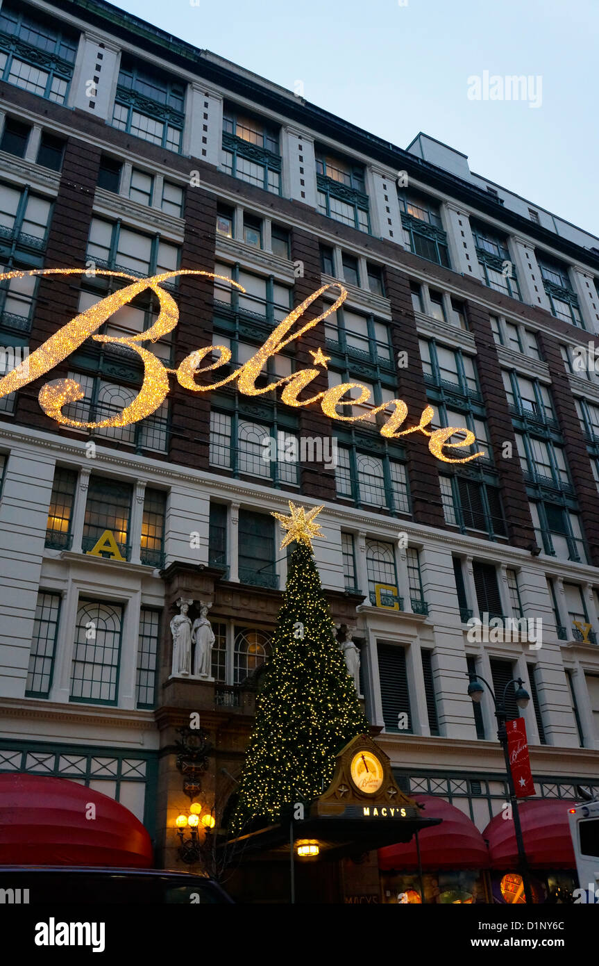 Macy's Store in Manhattan zu Weihnachten, New York City, New York Stockfoto
